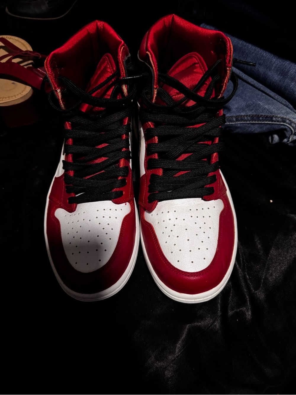 Air Jordans High-Top Women’s Sneakers in Red and White
